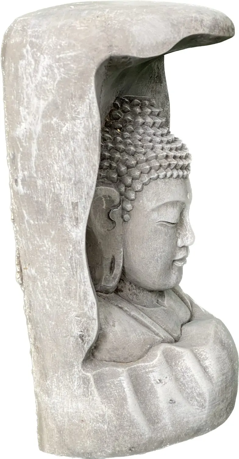 Product image 4 of the product “Anwar - Buddha Bust, relief cut out of tree, 28,5cm H | cast stone ”